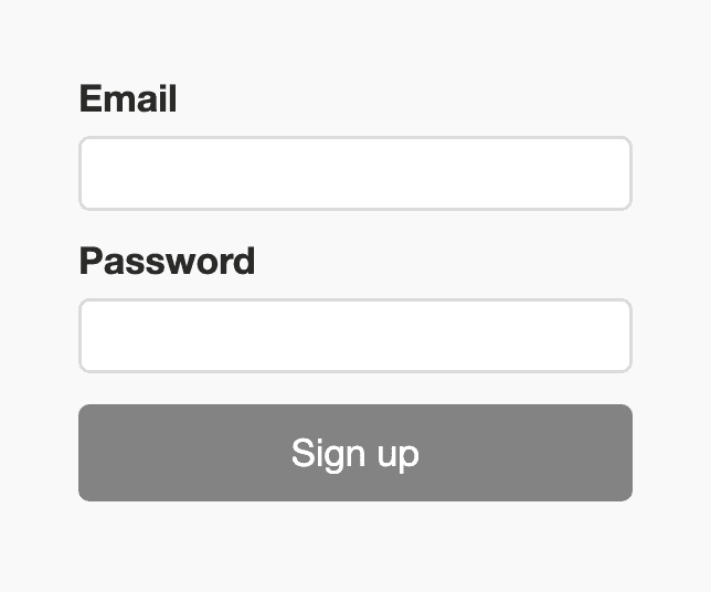 Enter your email and password to sign up